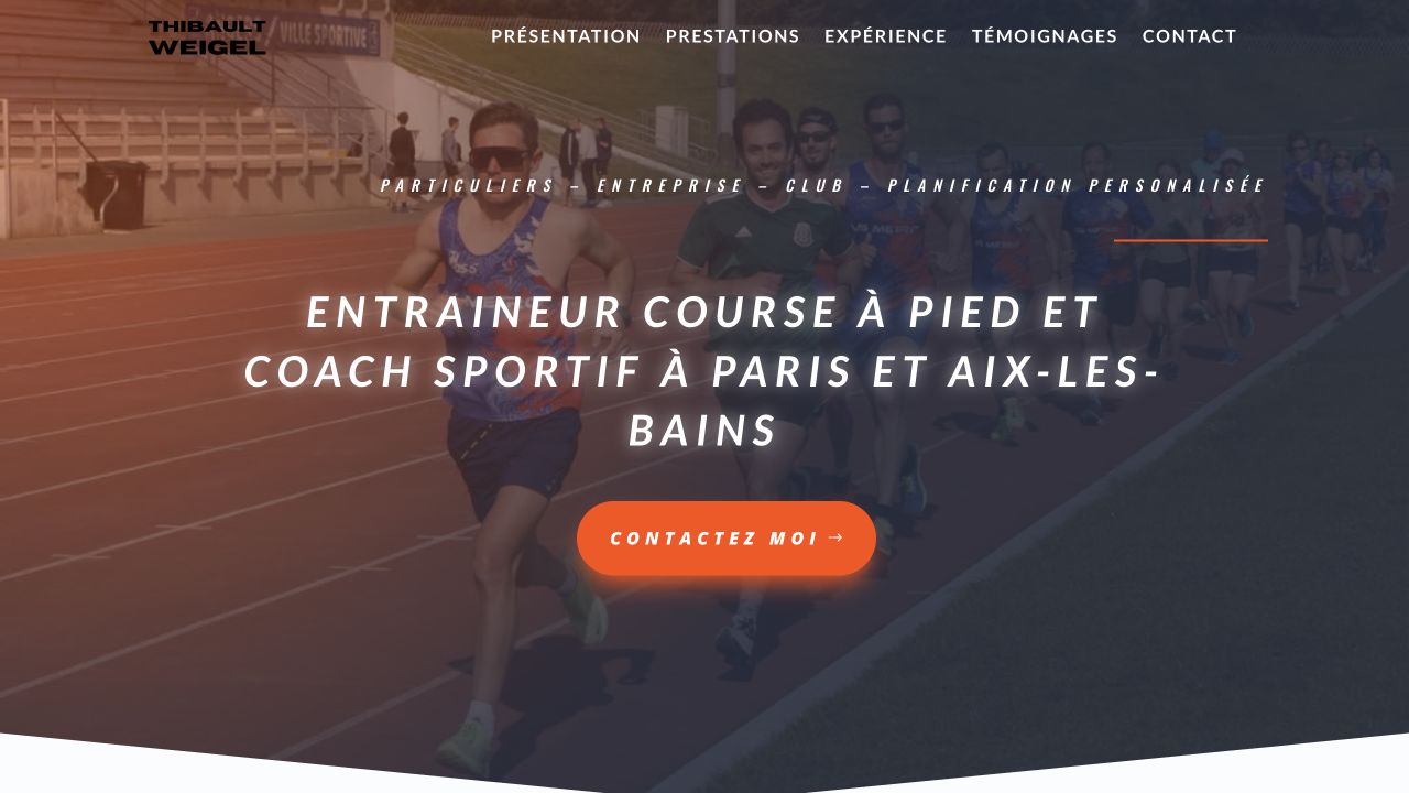 Capture du site de Thibault Weigel — TW Coach